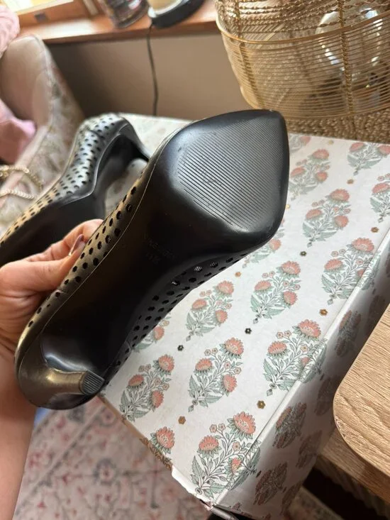 Nine West Translate Black Perforated Mesh Pumps Size 11 - Picture 5 of 5